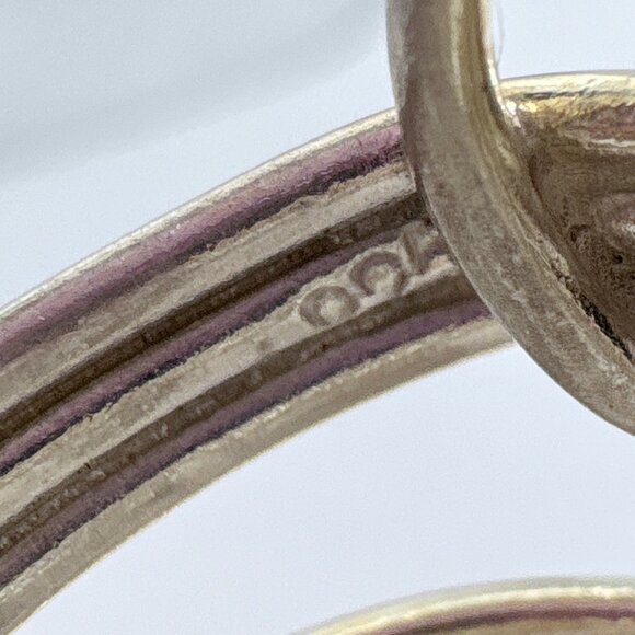 VTG Solid Sterling Silver 925 Interlocking Wrap Design Band Ring Size 7.75 - Picture 8 of 10